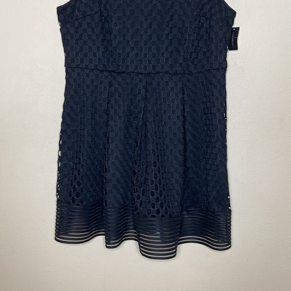 Lane Bryant Black Sleeveless A Line Stretch Dots Party Dress Plus Size 24 New - Picture 2 of 8